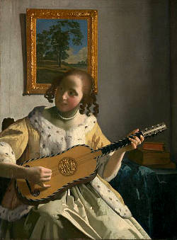Vermeer - woman with guitar